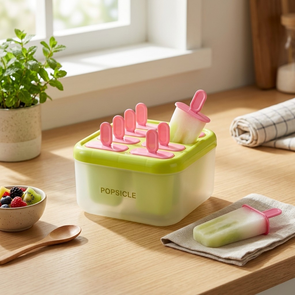 Kitchen Gadgets For Kids - 8 Grids Plastic Popsicle Molds Reusable