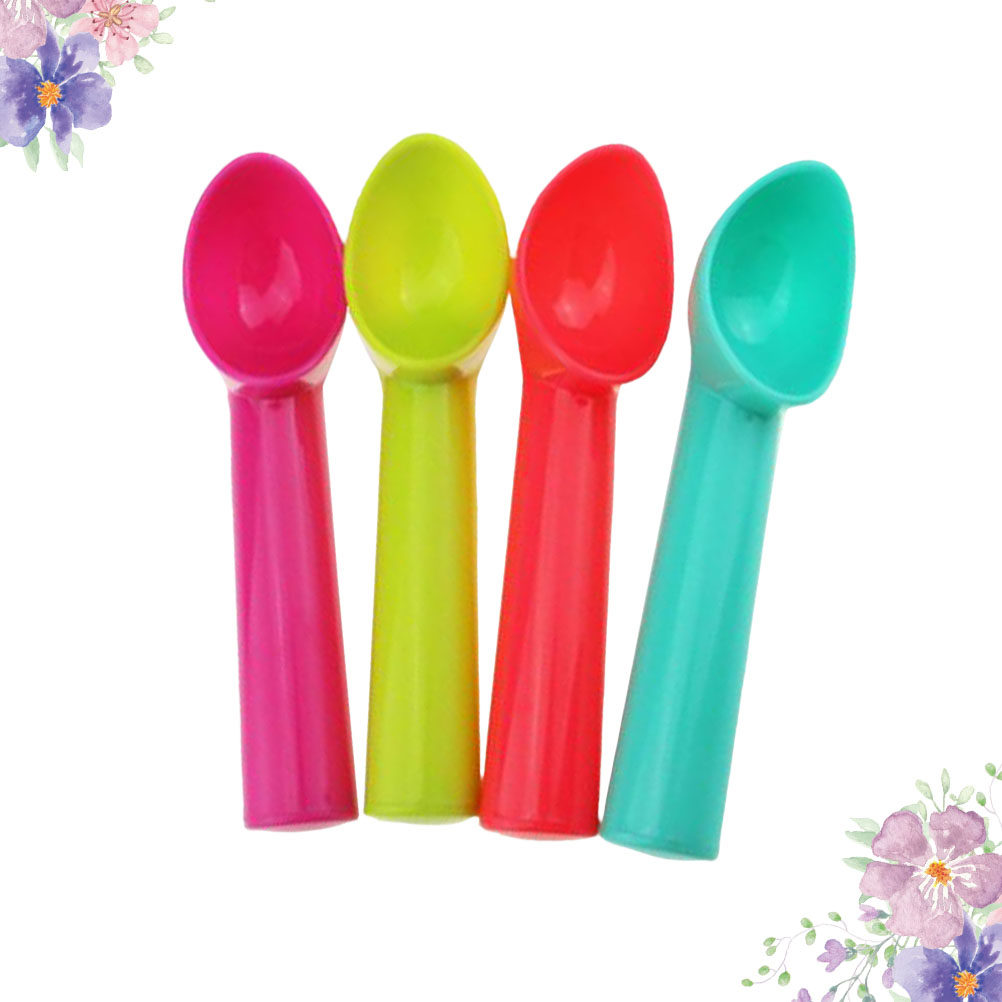 Kitchen Gadgets & Toys - 4Pcs Ice Cream Scoops Ergonomic Plastic