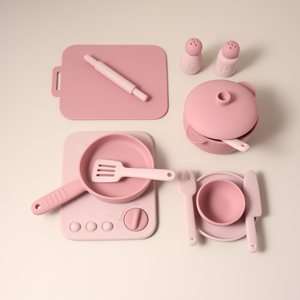 Kitchen Gadgets For Kids - 13 Pcs Set Silicone Cooking Play