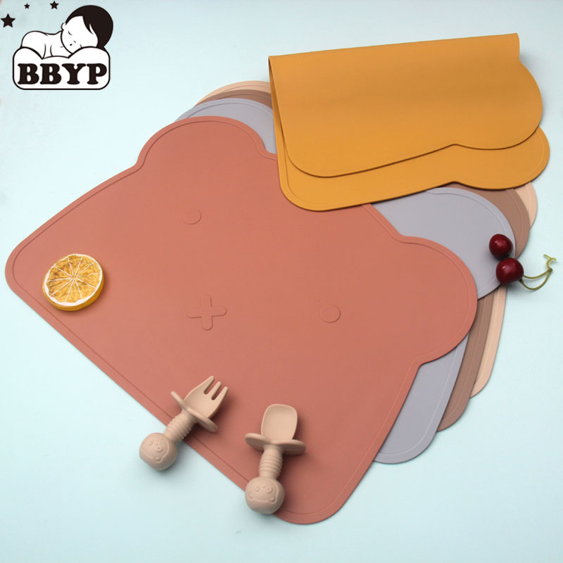 Kitchen Gadgets Photo - Silicone Cartoon Bear Placemat Kids Plate
