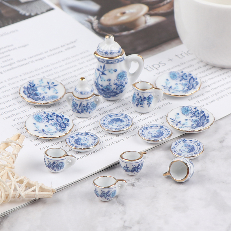 15Pcs 1:12 Miniature Porcelain - Kitchen Gadgets For Kids ulasan dan harga