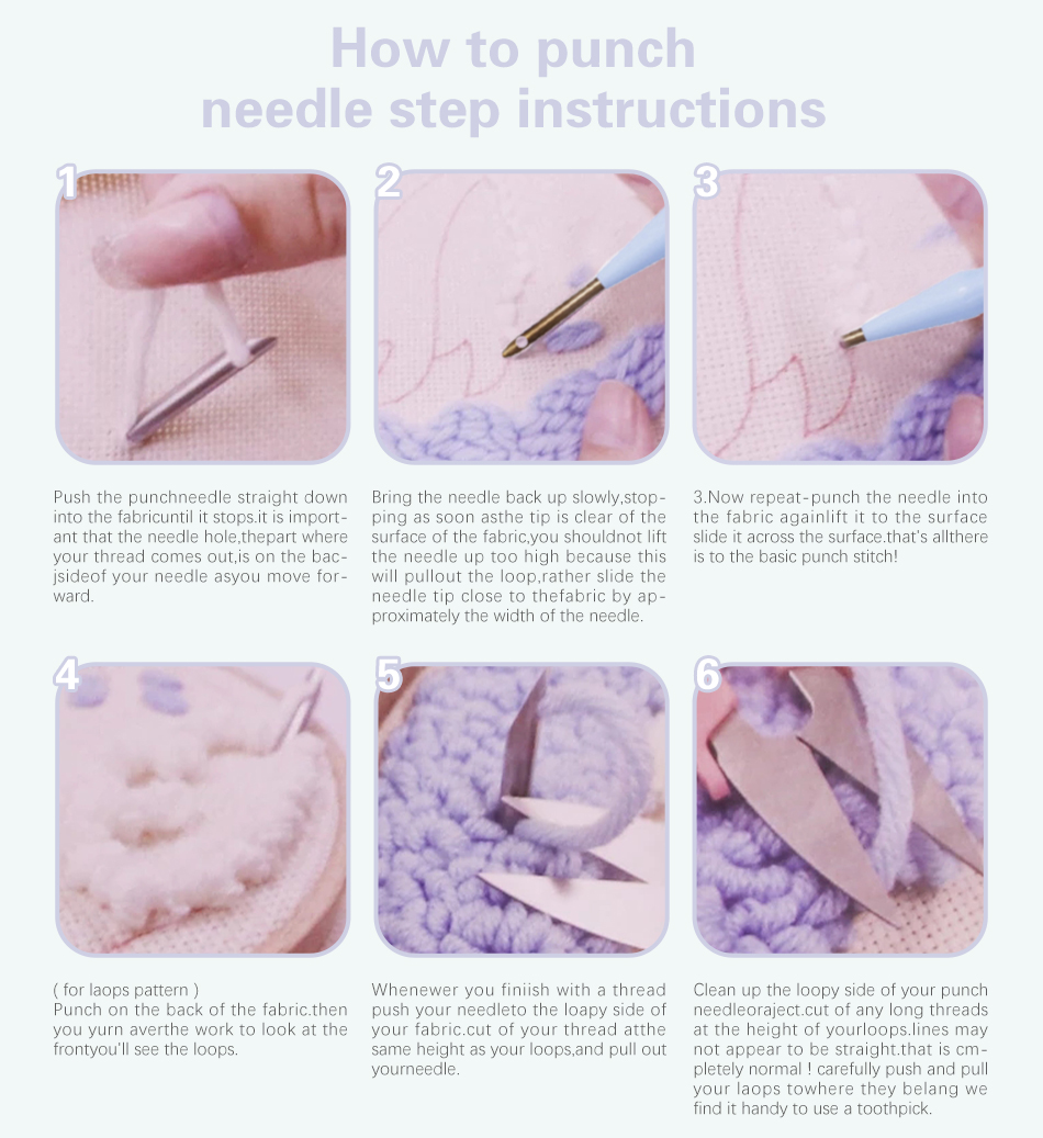 20x20cm Punch Needle Embroider - Kitchen Gadgets Crossword ulasan dan harga