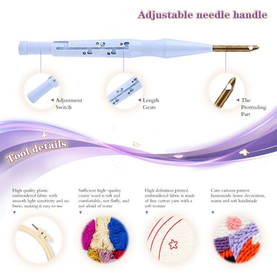 Punch Needle Embroidery Kits F - Kitchen Gadgets Crossword ulasan dan harga