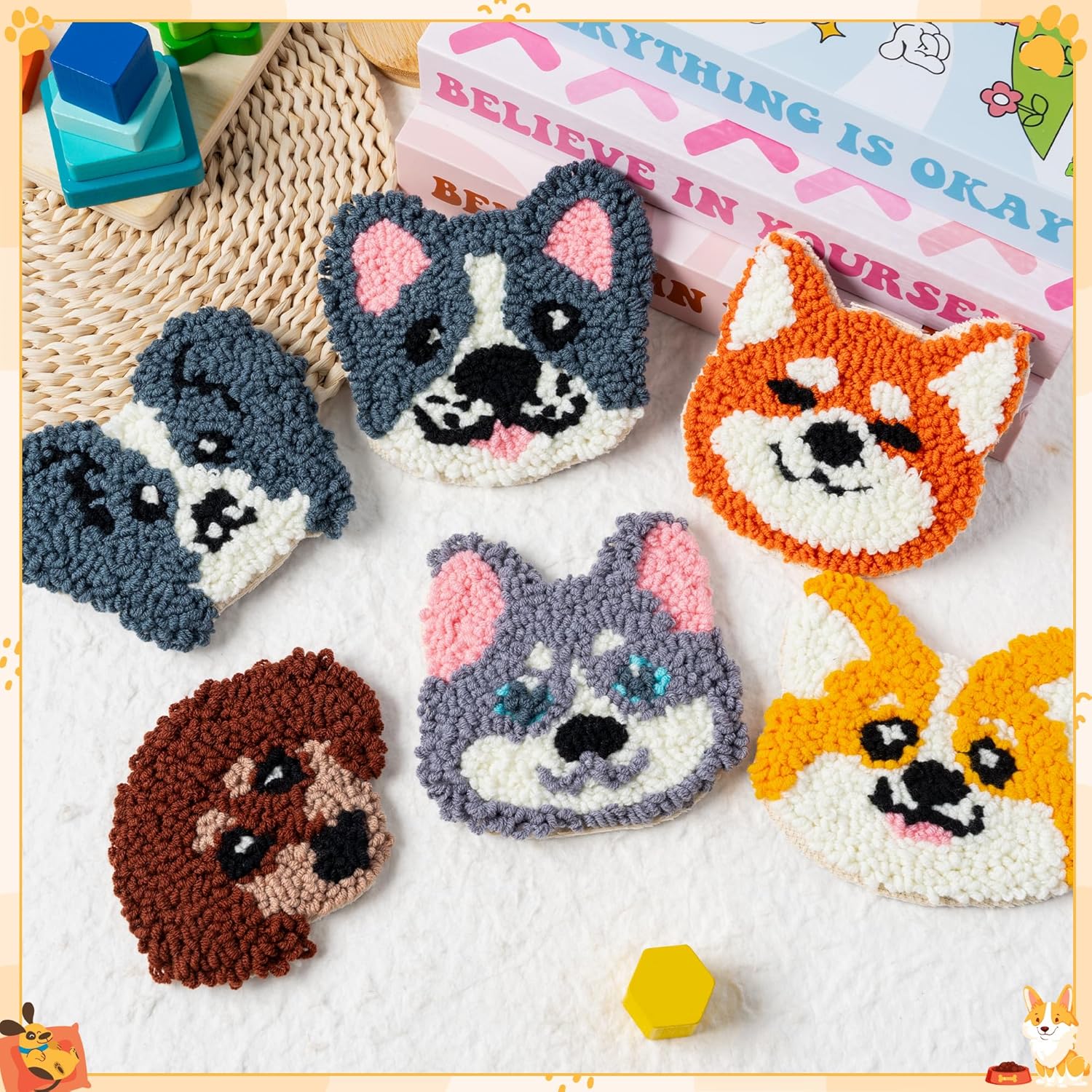 6pcs Cat Punch Needle Embroide - Kitchen Gadgets Crossword ulasan dan harga