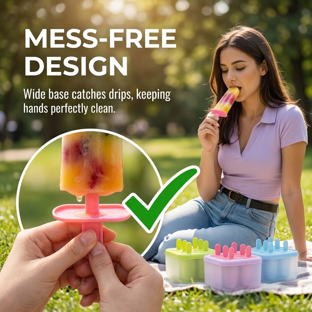 8 Grids Plastic Popsicle Molds - Kitchen Gadgets For Kids ulasan dan harga